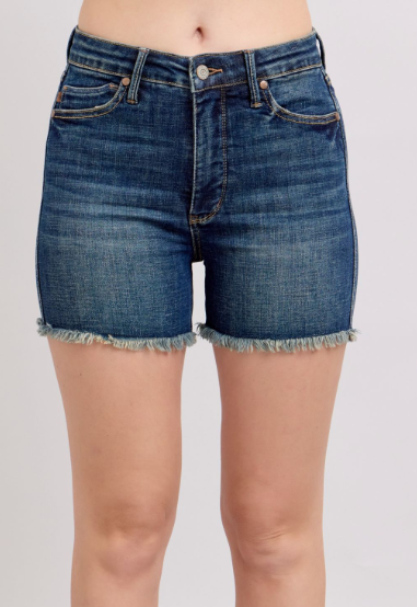 TUMMY CONTROL FRAY SHORTS