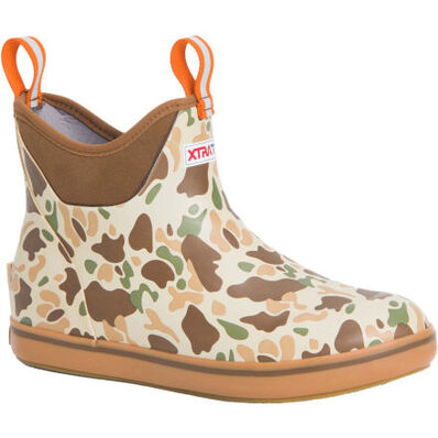 M CAMO/TAN ANKLE DECK BOOT