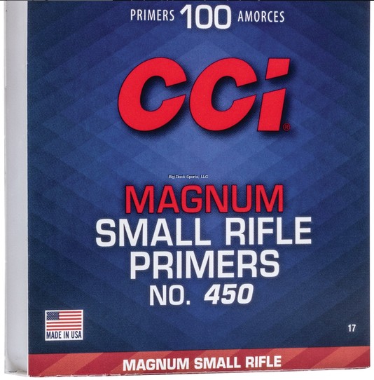 CCI SMALL RIFLE PRIMER 100CT