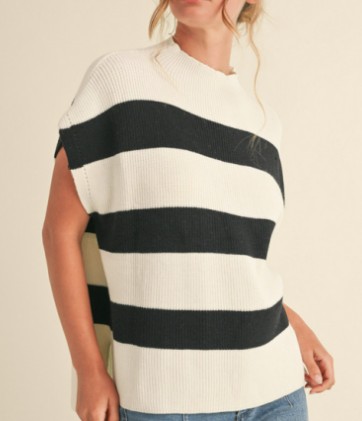 STRIPED KNIT TOP