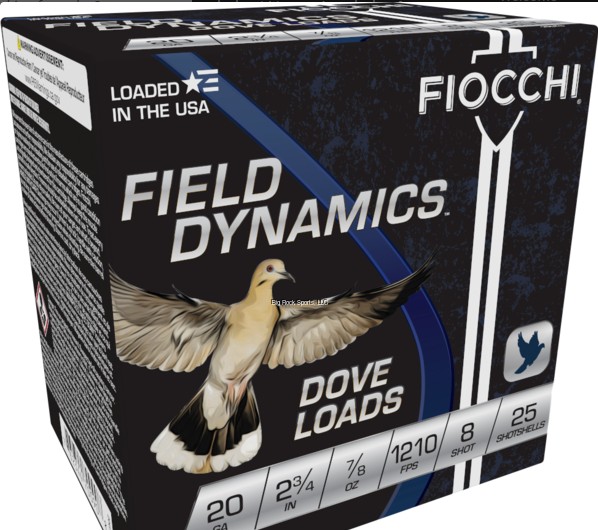 "FIOCCHI 20GA 2-3/4"" NO.8 25RND