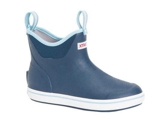 WOMENS NAVY ANKLE DECK BOOT