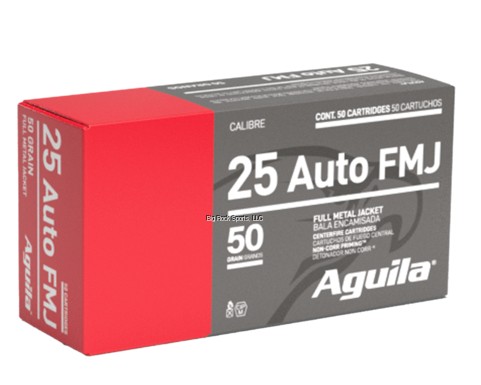AGUILA .25 AUTO FMJ 50-GRAIN