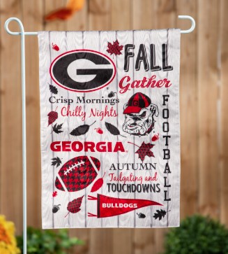 UGA FALL MOIRE GARDEN FLAG