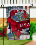 USA TRUCK SUEDE GARDEN FLAG