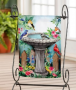 BATHING BIRDS GARDEN FLAG