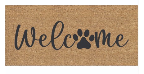 WELCOME PAW PRINT SWITCH MAT