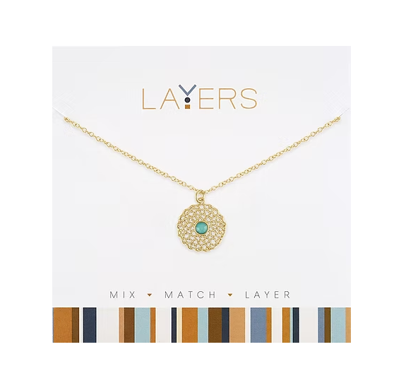 GOLD PACIFIC OPAL MESH NECKLACE