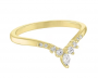 GOLD PRINCESS CZ V RING