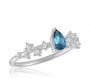 BLUE TEARDROP STACK RING