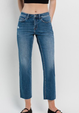 MIDRISE CROP STRAIGHT JEAN