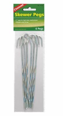 STEEL SKEWER PEGS 7IN 6 PACK