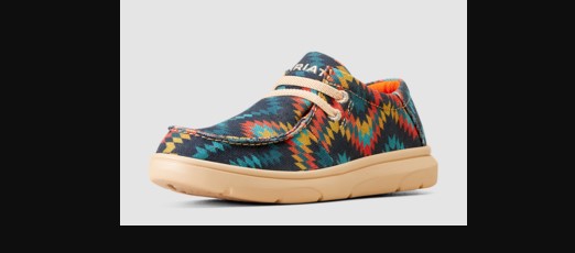 YTH BLUE AZTEC HILO SHOE