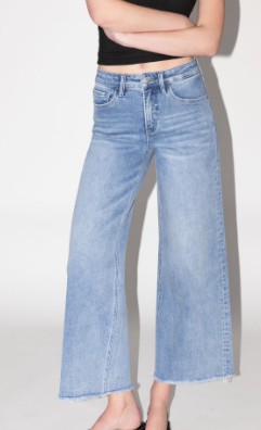 TUMMY CONTROL HI-RISE WIDE LEG JEANS