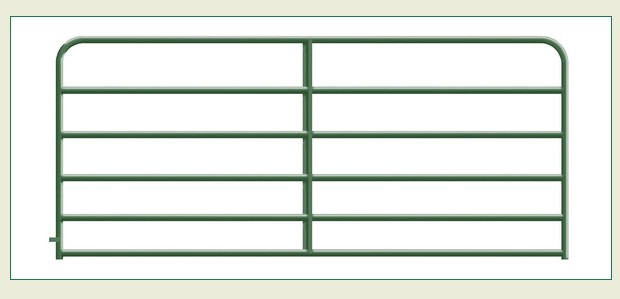 6 BAR GREEN RND CRN GATE 10'