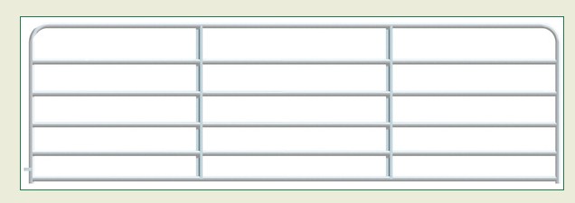 6 BAR GALV ROUND CRN GATE 14'