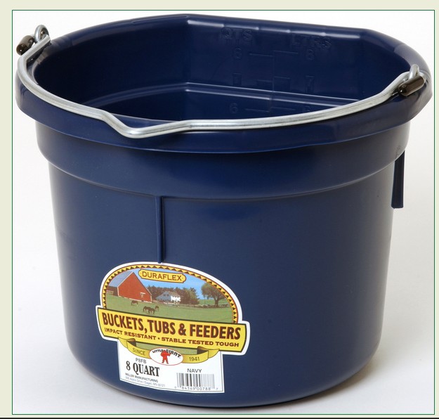 NAVY FLAT BACK BUCKET 8QT 