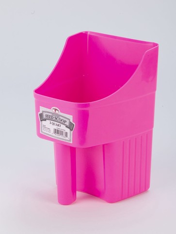 PINK PLASTIC FEED SCOOP 3QT