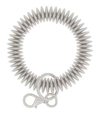 SILVER METAL CORD KEYCHAIN