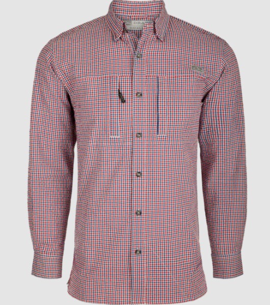 LS SEERSUCKER GRID SHIRT