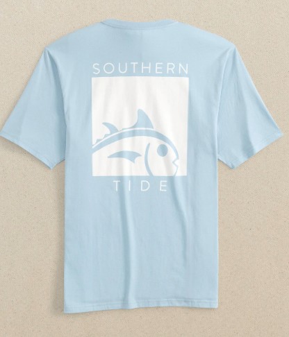 CERULEAN CROPPED SKIPJACK TEE