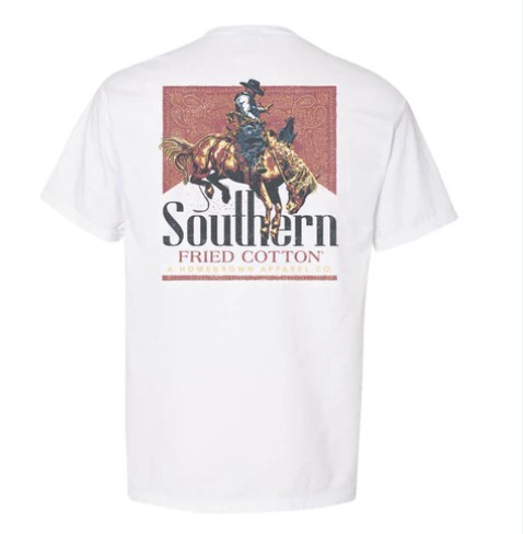 WHITE COWBOY UP TEE