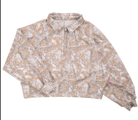 WHITE CAMO BUTTON TOP