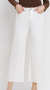 WHITE HI RISE CROP WIDE LEG