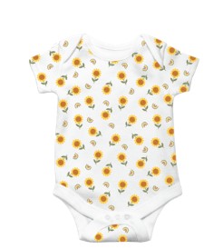 SUNFLOWER DIAPER SHIRT 3-6M