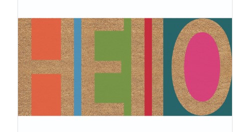 HELLO FLOCKED COLOR SWITCH MAT