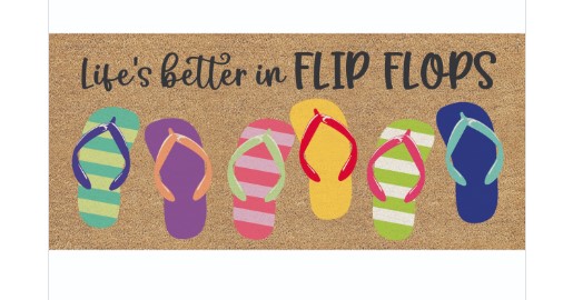 LIFE IS BETTER IN FLIP FLOPS MAT