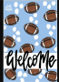 BLUE TIDE FOOTBALL GARDEN FLAG