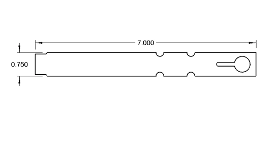 WHITE VINYL TAG 3/4X7"