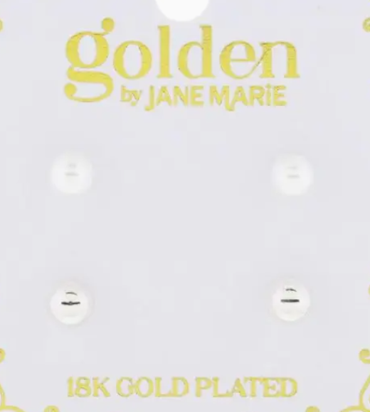 KIDS WHITE PEARL BALL EARRINGS