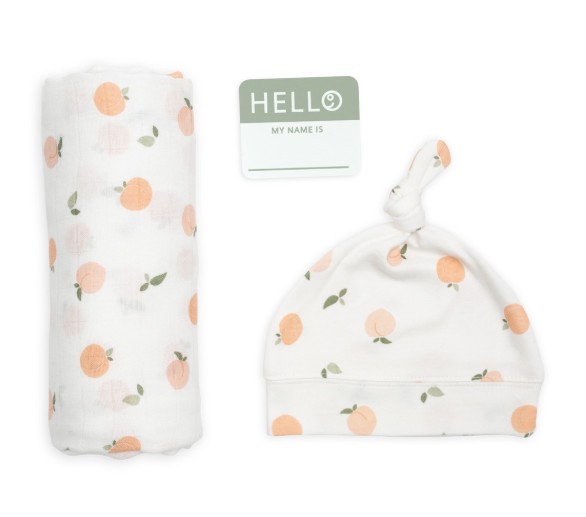 HELLO WORLD HAT SWADDLE SET