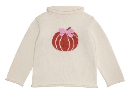 BOW PUMPKIN SWEATER