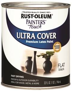 FLAT BLACK ENAMEL PAINT 1QT