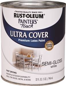 SEMI-GLOSS WHITE PAINT 1QT