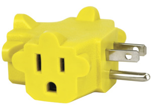 YELLOW 3-OUTLET OUTLET TAP 125