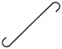 STEEL BLACK S-HOOK EXTENDER 12IN
