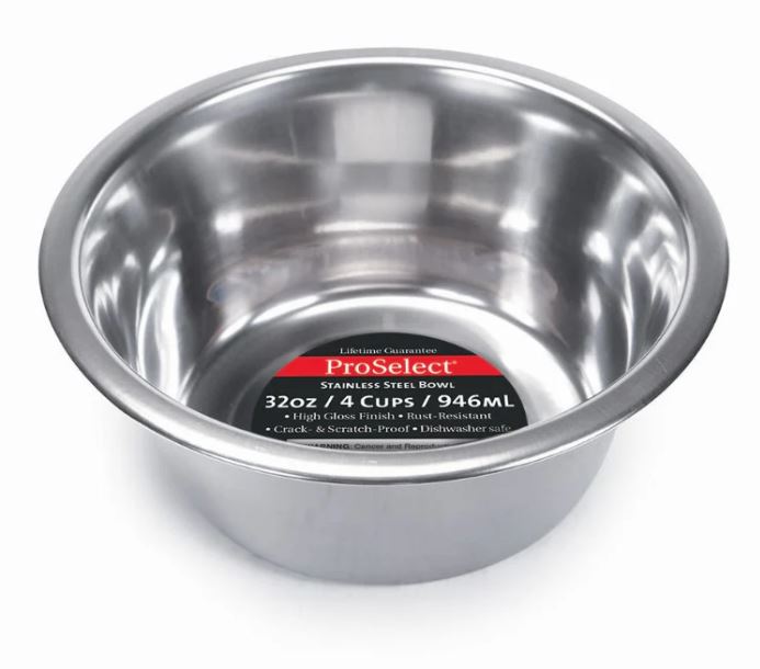 STEEL PET FEEDING DISH 1QT