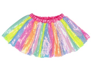 STRIPY SEQUINS SKIRT