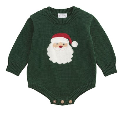 GREEN SANTA SWEATER BUBBLE