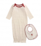 SANTA BABY GOWN & BIB SET