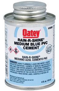 BLUE SOLVENT PVC CEMENT 4OZ