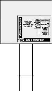 BLANK PLASTIC LAWN SIGN 20X24"