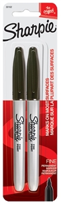 FINE TIP PERMANENT MARKER 2PK