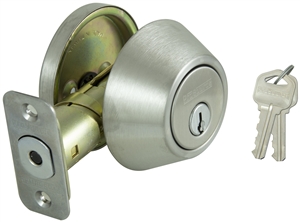 STEEL DEADBOLT 2-3/8 TO 2-3/4"