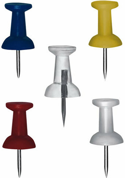 ASSORTED PUSH PINS 20/PK