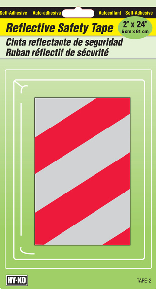 TAPE SAFETY REFLECT RED/SLVR